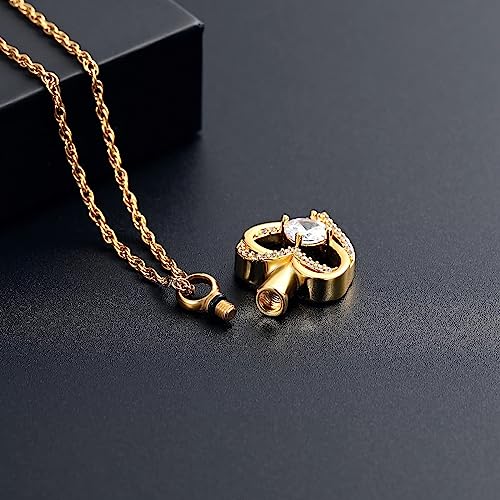 shajwo Cremation Jewelry Heart Urn Necklace for Ashes for Women Gilrs Memorial Keepsake Birthstone Pendant4