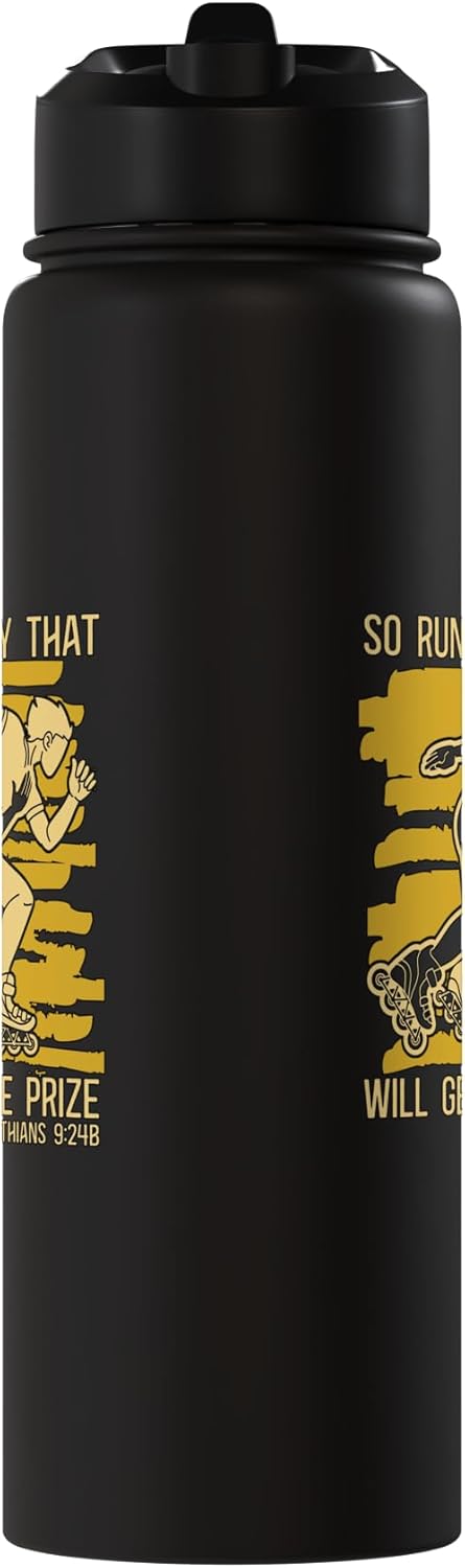 So Run In A Way That Will Loves Sport Roller Speed Skating Stainless Steel Insulated Water Bottle