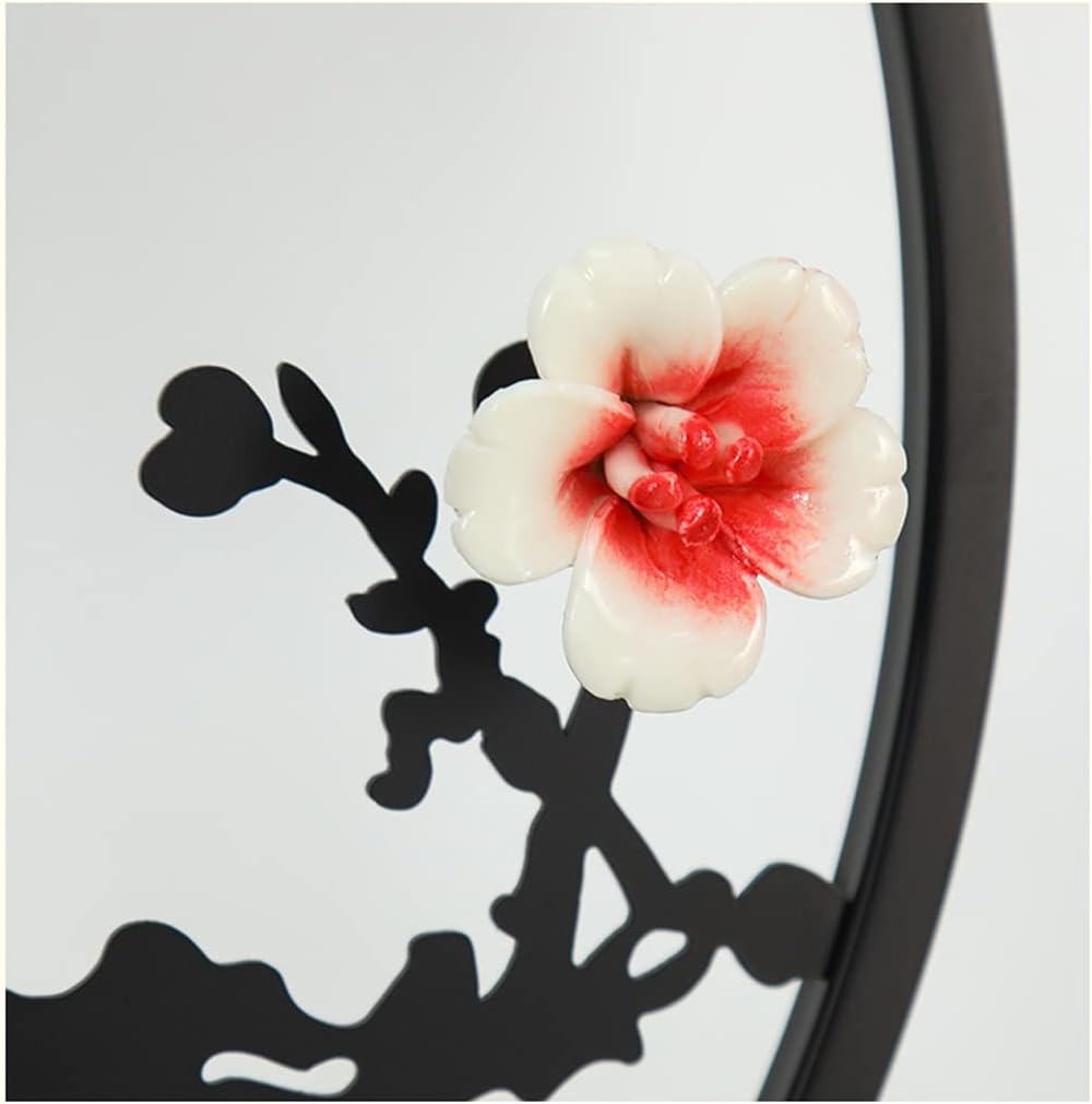Table Clock Classical Chinese Desk Clock Desktop Fashion Plum Blossom Decoration Mute Clock Home Creative Ornaments Clocks Clock Desktop Clocks