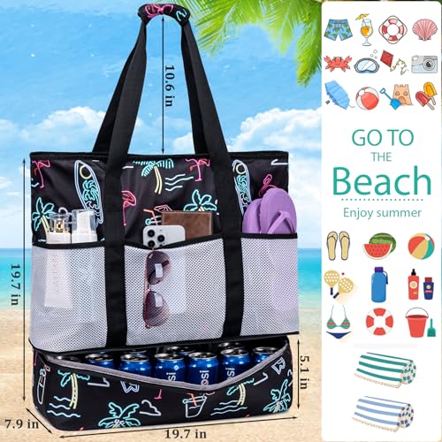 JIANYA Beach Bag XL Women Waterproof Beach Tote Pool Bags with Cooler Sandproof Beach Essentials for Beach Vacation Travel4