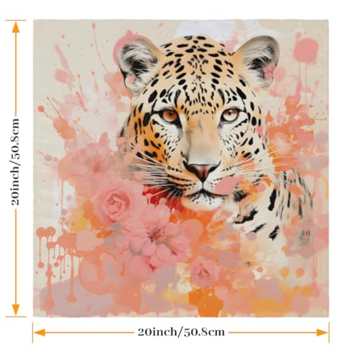 Servilletas de Tela Animal Leopardo Set x6 50.5x50.5 cm miniatura 2