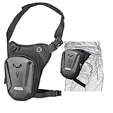 オートバイウエストパック、ドロップレッグバッグ、オートバイハイキングウエストパック、男性、女性用EVAハードシェル防水ウエストバッグファニーパック、男性、女性、バイク、ハイキング、サイクリング用