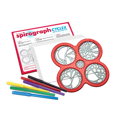 Image of Spirograph - Cyclex Set - Art Kit - Rotating Stencil Wheel Creates Countless Designs - For Ages 8+
