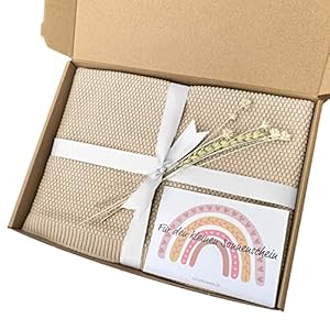 SYD:NORD Babydecke Baumwolle beige [Made in EU] – traumhafte Kuscheldecke Baby Decke [flauschig] Winter [sinnvolles Baby…