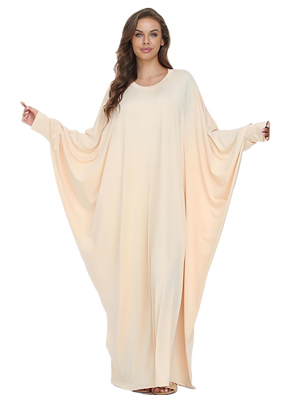 Boedaty Women Soft Muslim Prayer Dress Abaya Islamic Ramadan Full of Elasticity Garment Dubai Robe