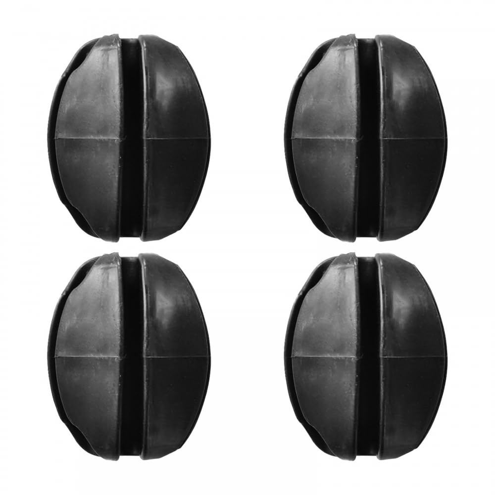 Dongker Black 4 Pcs Fishing Rod Fixed Ball, 2X1.5 Silicone Fishing Rod Wrap For Storage Protection Fishing Accessories