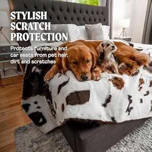 PupProtector-Waterproof-Throw-Blanket-for-Dogs-and-Cats-Pet-Blanket-Cover-for-Couches-Sofas-Beds-Car-Seats-Furniture-Calming-Soft-Faux-Fur-Brown-Cowhide-Large-80-L-x-62-W - Cucciolini Doodles   PupProtector-Waterproof-Throw-Blanket-for-Dogs-and-Cats-Pet-Blanket-Cover-for-Couches-Sofas-Beds-Car-Seats-Furniture-Calming-Soft-Faux-Fur-Brown-Cowhide-Large-80-L-x-62-W