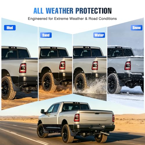 Image of Nilight Mud Flaps Splash Guards for Ram 2500 & Ram 3500 SRW 2019-2026