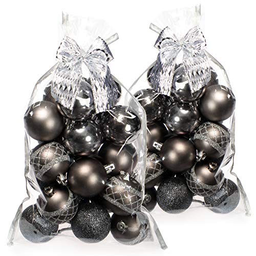 com-four® 40x Weihnachtskugeln, Christbaumkugeln bruchsicher – Ansicht 1