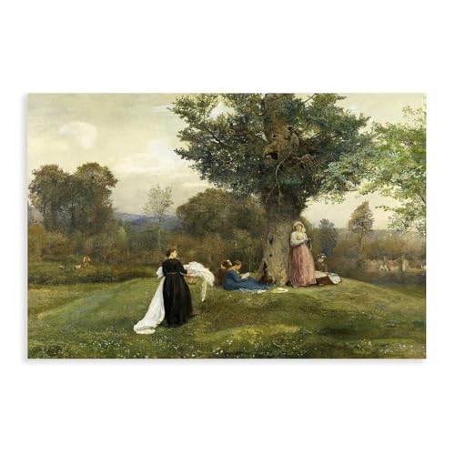 John William North,Laundry Day, West Somerset City ​​​​map Scenery Landscape Living Room Canvas Bathroom Abstract Inspirational Framed Motivational Boho Kitchen Sign Travel Modern Cool Office Vintage