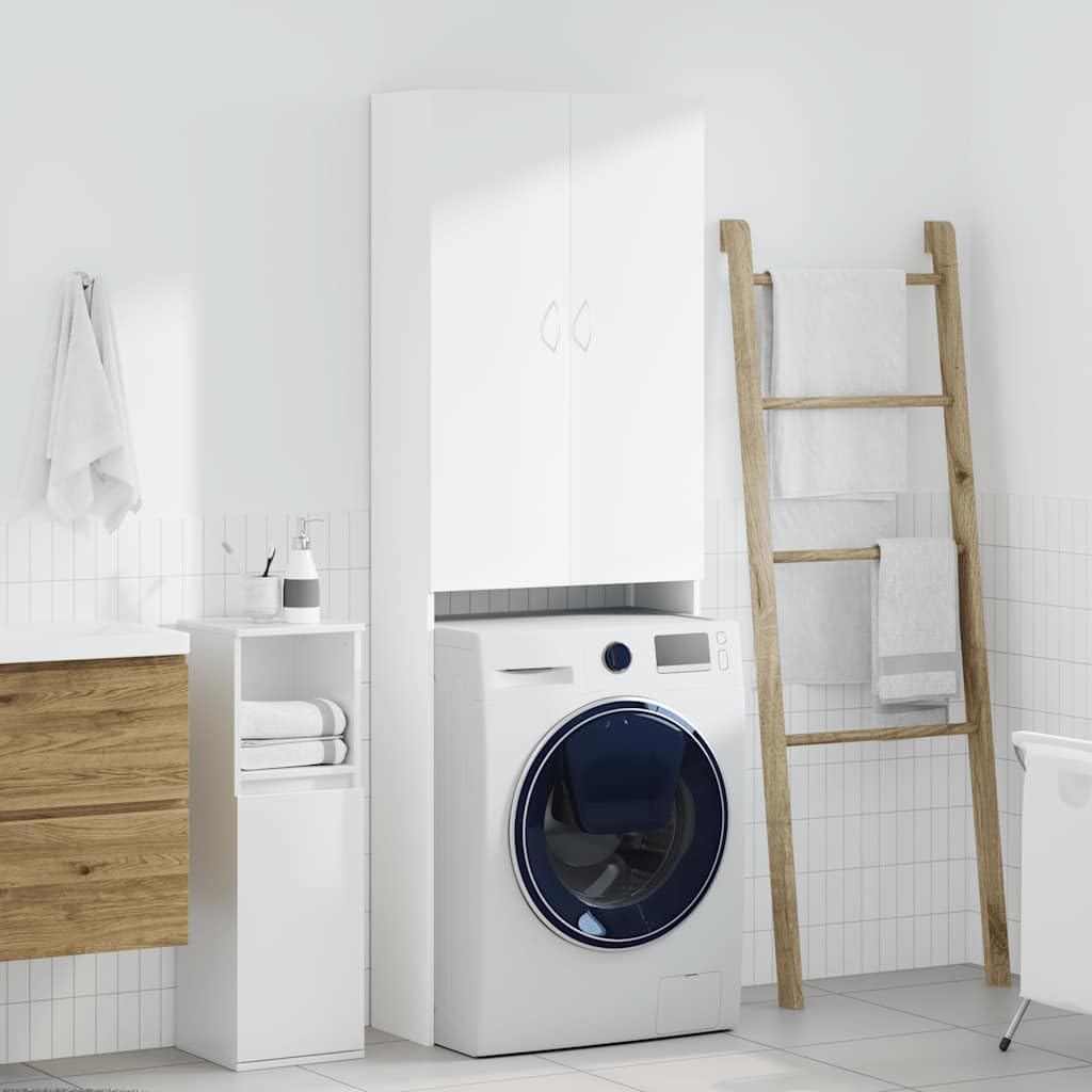 vidaXL Washing Machine Cabinet White 25.2x10.0x74.8