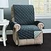 Home Fashion Designs Deluxe Reversible Quilted Furniture Protector and PET Protector. Two Fresh Looks in One. Perfect for Families with Pets and Kids Brand. (Recliner, Light Grey/Dark Grey)