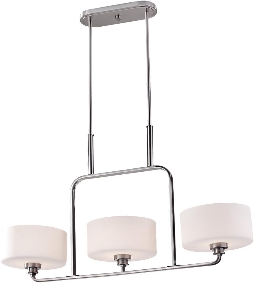Murray Feiss F2776/3BS Kincaid 3 Light Pendant, Brushed Steel
