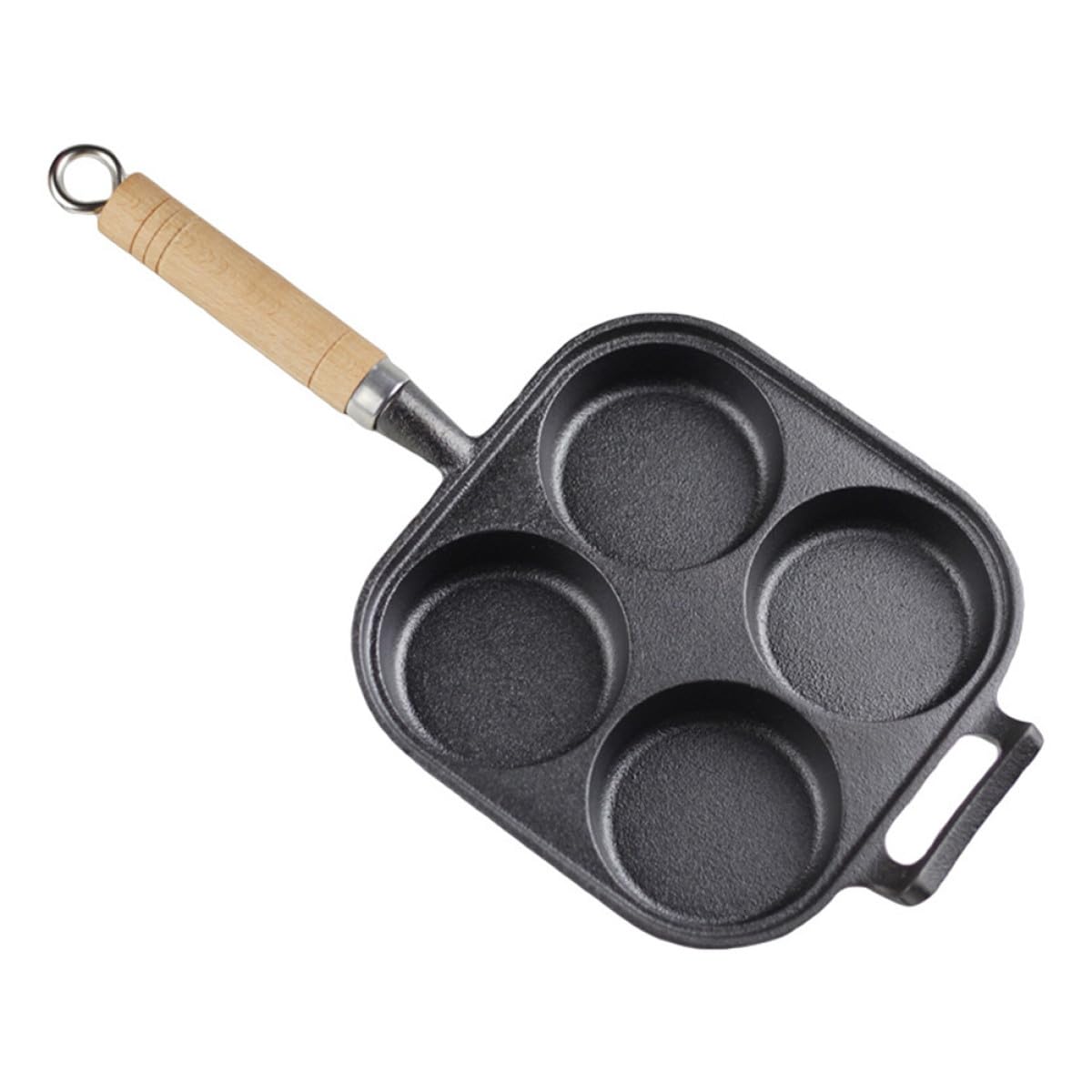 Poêle à œufs 4 trous en fer pour préparer de parfaits hamburgers maison