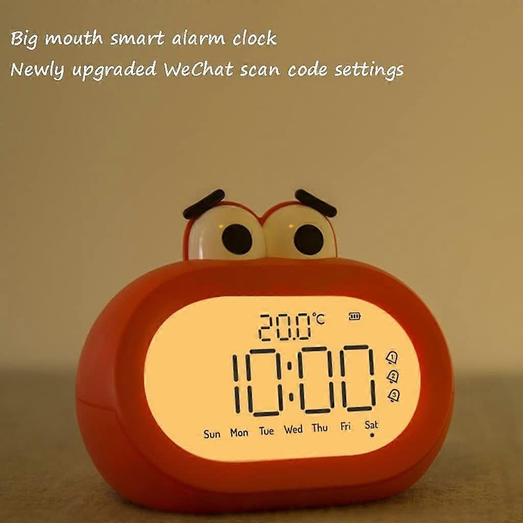 1297 cm (Farbe: Gelb), LCD-Digitalwecker, elektronische Uhr, Batterieuhr für Zuhause, Büro, mit Nachtlicht, niedliche Uhr für Teenager, Ki