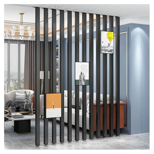 Mångsidig rumsavdelare från golv till tak, modern rumsavdelare i metall, skärmvägg for vardagsrum, enkel rumsavdelare från golv till tak, vägg(4 root,100cm/39.3in/3.28ft)