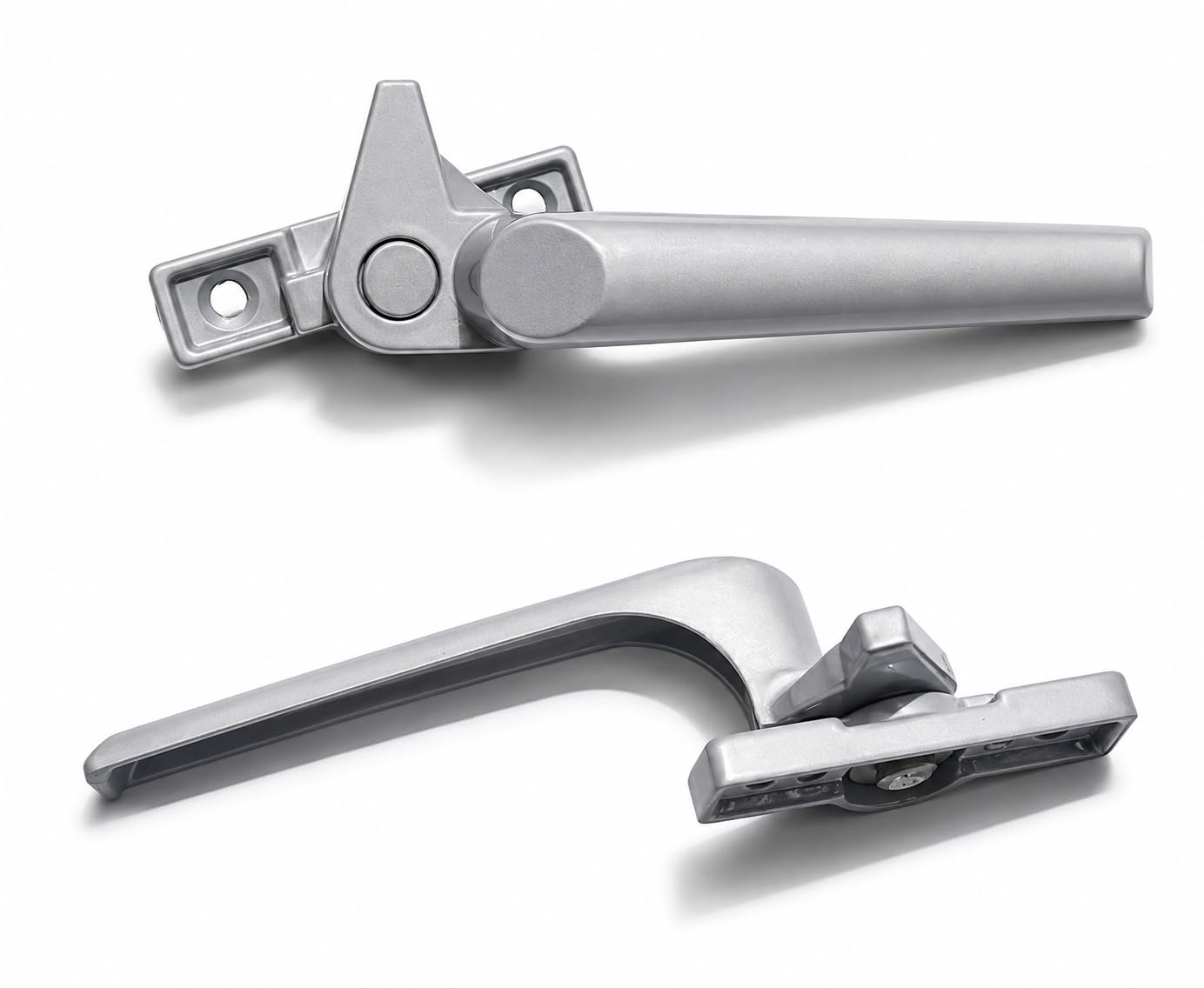 First Lot Aluminium Alloy Left and Right Hand Side Locking Handle for Casement Windows (Silver) 3