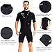 ZCCO Mens Shorty Wetsuits 3mm Neoprene Womens Front Zipper Diving Suit for Diving Swimming Surfing Snorkeling(4XL)