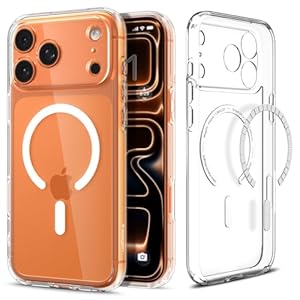 Spigen for iPhone 17 Pro Max Case, Ultra Hybrid MagFit [TPU Covered Camera Control] [Anti-Yellowing] [Compatible with Magsafe] – Clear