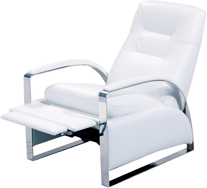 Modern Recliner Leather White