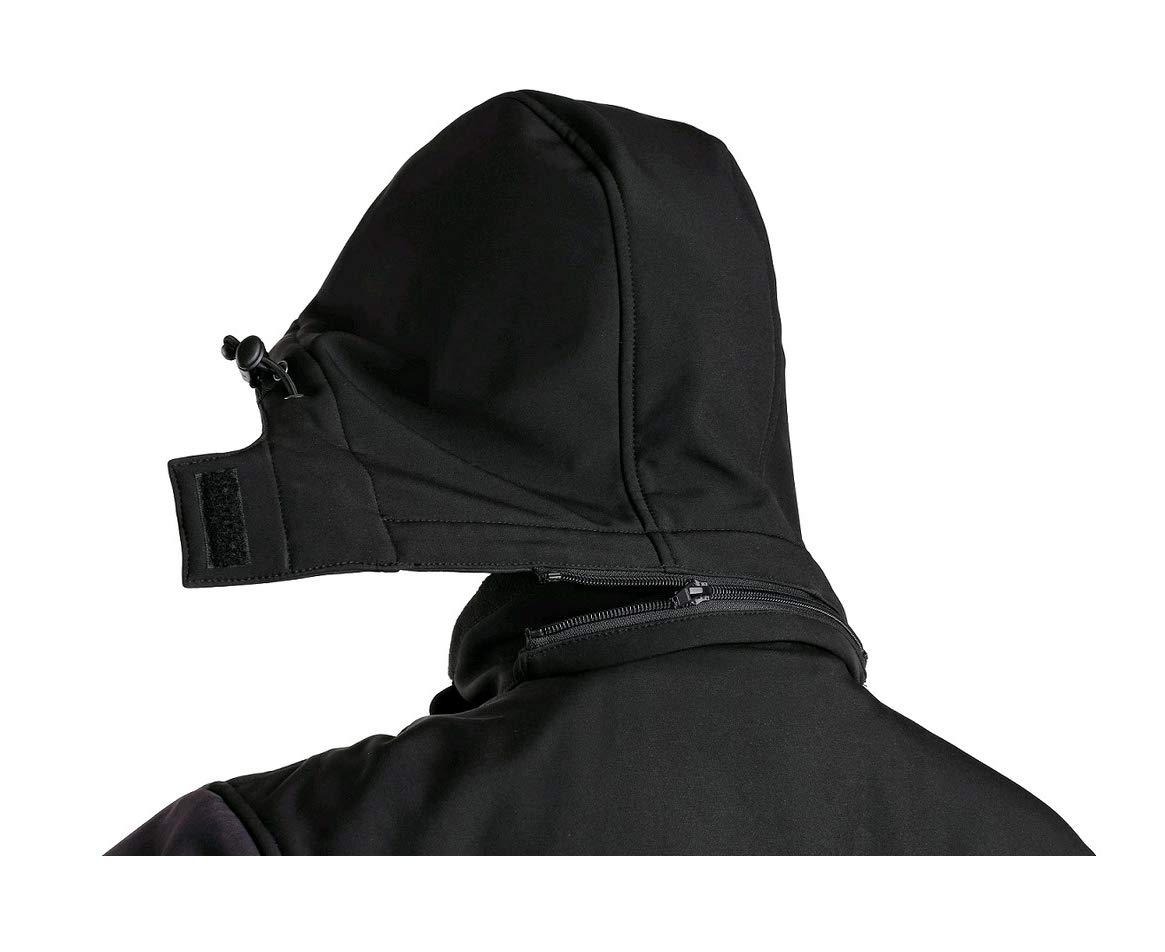 CANIS CXS Francisco kurtka męska typu softshell, izolowana membrana TPU, wodoszczelna, 10 000, wiatroszczelna, oddychająca, funkcyjna kurtka przeciwdeszczowa, męska kurtka robocza, czarno-szara czarny czarny XL