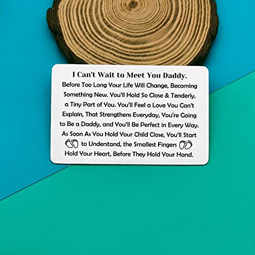 Daddy to Be Metal Wallet Card Fathers Day Jewelry New Expecting Dad First Time Dad Gifts Soon to be Father Gifts from Wife Pregnancy Announcement Present for Husband New Daddy Wallet Insert Card3