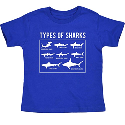 Instant Message - Types Of Sharks - Toddler Short Sleeve T-Shirt - Size 3T #TOP9