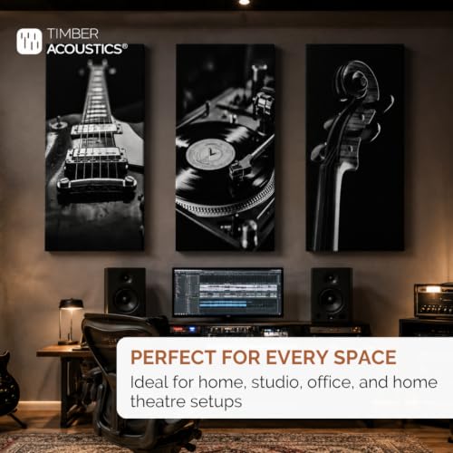 Image of Timber Acoustics Printed Acoustic Wall Panels | Sound Absorbing & Echo Reduction Panels | NRC > 0.90 | Soundproofing Acoustic Panels for Home, Office & Music Studio (Koi Pond, 2'x4'x3 inch)