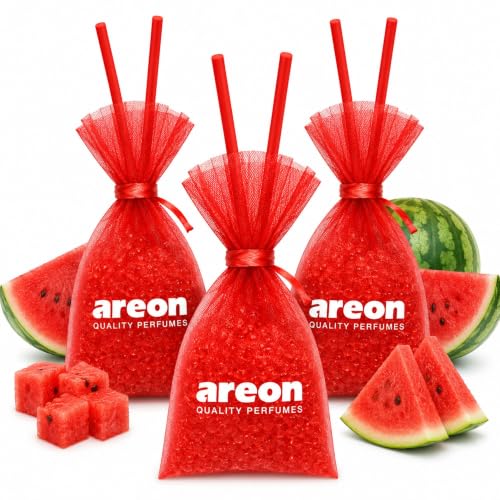 Image of AREON Pearls Watermelon Hanging Air Freshener, Quality Perfume Pack 3