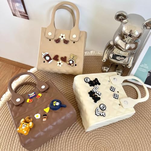 Beach Tote Bag Medium Size Rubber Rubber Tote Bags With Handles Consist OF Accessories Charm Phone Holder4