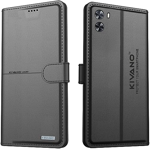 Image of KIVANO Compatible with Oppo A57 4G (2022) / Oppo A77S / Oppo A77 Flip Cover | Leather Finish | Inside Pockets & Inbuilt Stand | Shockproof Wallet Style Magnetic Closure Back Cover Case