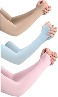 PURSUE FASHION Unisex Full Arm Fingerless Sleeves Gloves for UV, Dust, Summer, UV Sun Protection Arm Sleeves for Men & Wom Price In India