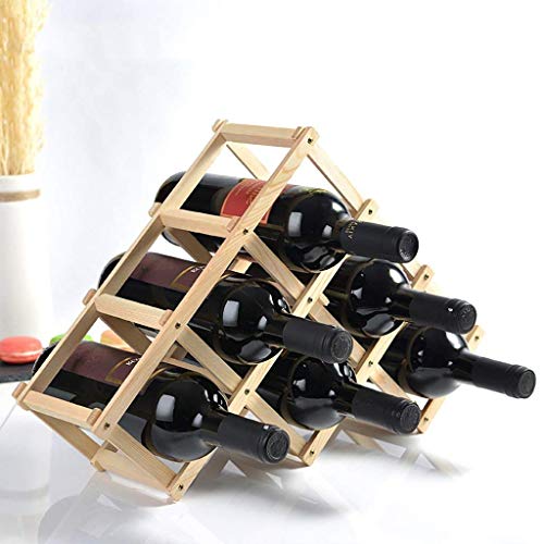 Soporte para vino madera sólido pequeño miniatura 1