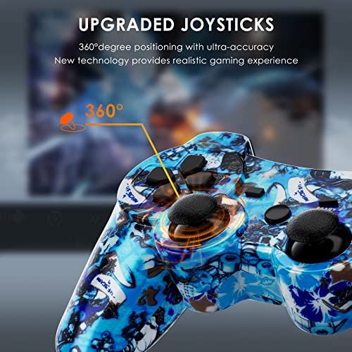 Boowen Wireless Controller For Ps3 2 Pack, Controller For Sony Playstation 3, Dual Vibration 6-Axis High-Performance Motion Sense Upgraded Gaming Controller, Compatible With Playstation 3 #TOP3