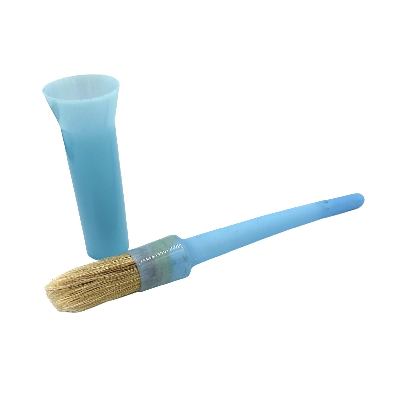 JA2005 Hoof Oil Container Hoof Brush Huffett Brush with Cap for Horses Hoof Care (Sky Blue)