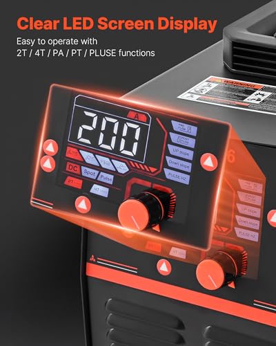 Image of VEVOR 3-in-1 Plasma Cutter Welder Combo - CUT /TIG /MMA, 50A Non-Contact Cutting Machine & 200A TIG Stick Welder, Digital 110 /220V Dual Voltage with 2T /4T /PA /PT Function for Home Repairs Workshops