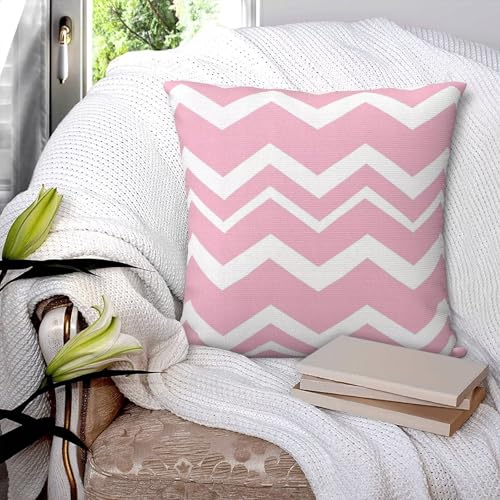 Housses de coussin stripes 50x50 rose au design texturé moderne - 3