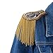 CM Fashion Star Tassel Link Chain Epaulet Shoulder Boards Badge, 1 Pair (Gold Tone(Style 2))