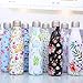 Gshy - Botellas termo de 500 ml, diseño de Flamingo y flores, multicolor