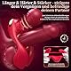 Penisring Sex Spielzeug für die Paare Extrem Sex Penis Vibrator, Sexspielzeug für Frau Männer Beide Zusammen Cock Ring 7Modi Vibration für Klitoris Stimulator & Penis Vergrößerung Zeit Verlängern Rot