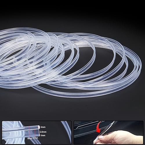 TABEN 5 m / 16,40 ft Glasfaser Licht Autoseitenglühen 12V 1W wasserdichte Beleuchtung Glasfaserrohr Auto Innenatmosphäre Neonstreifenleuchten