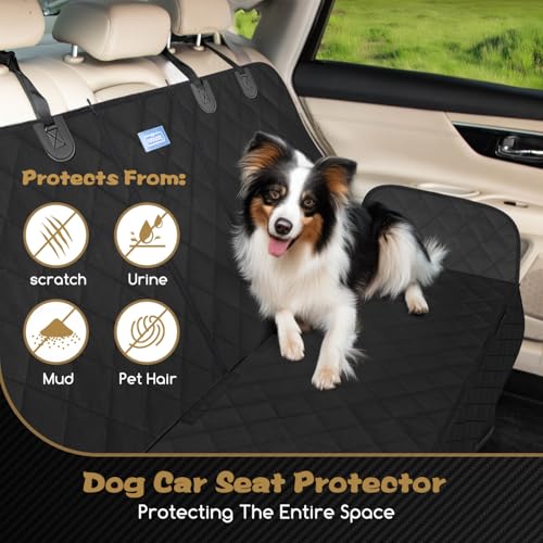 Nobleza Dog Car Seat Cover - Waterproof, Nonslip Scratch Proof Back Seat Protector for Universal Cars Rear Seats, Durable 137×121cm - Image 3