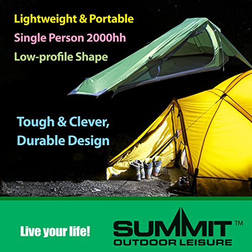 VFM - Single Eiger Trekker Tent - Sage Green 1 Person Waterproof, Lightweight & Durable Camping Shelter With Carry Bag - 270cm X 175cm X 90cm - Image 2