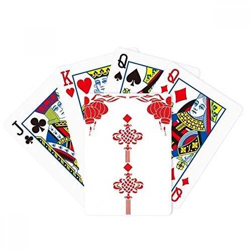 Red Lantern - Jeu de société - Motif de nœud chinois - Jeu de cartes magiques