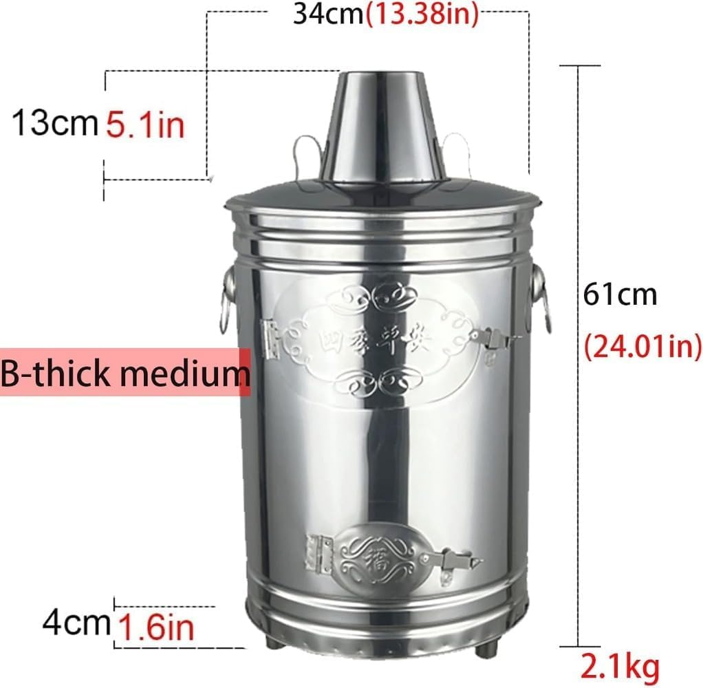 Amazon.co.jp: IWEJ 大型ステンレスドラム缶焼却炉 耐熱防錆 煙突付き