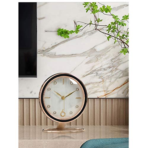 Relógio de mesa de metal nórdico relógio de mesa para casa sala de estar desktop relógio de mesa tex