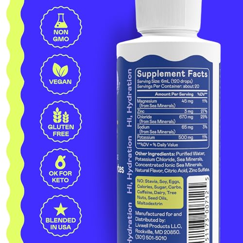 Image of Hi-Lyte K500 Keto Electrolytes Liquid Drops Unflavored, 20 Servings