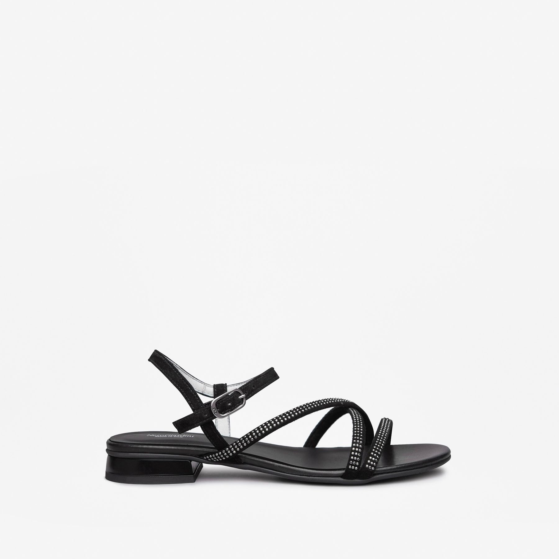Nero Giardini Sandalo Flat in Pelle. Made in Italy