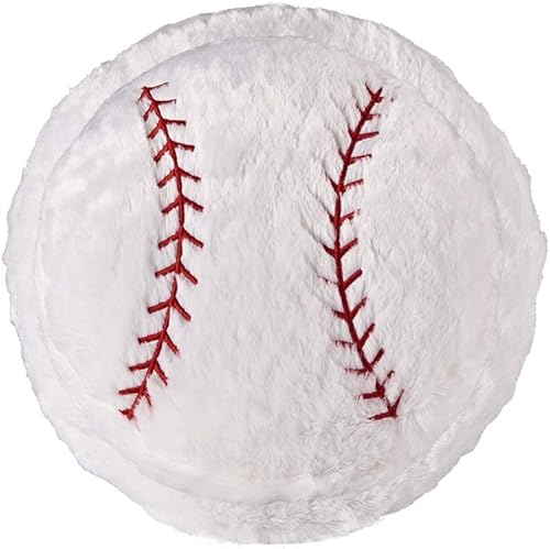 Firlar Almohada de felpa de béisbol, cojín de espalda de pelota deportiva, suave y duradero, regalo deportivo para decoración del sofá del hogar
