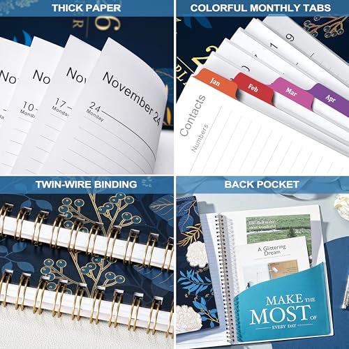 2026 Planner - 2026 Planner Weekly and Monthly, 2026 Calendar Planner, Jan 2026 - Dec 2026, 8.5\" x 11\", Monthly Tabs, Twin-Wire Binding, Holidays, Back Pocket, Habit Tracker